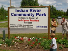 Indian River Park dedication to Jeri-Lyn